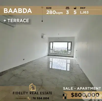 Apartment for sale in Baabda LJ63 شقة للبيع في بعبدا