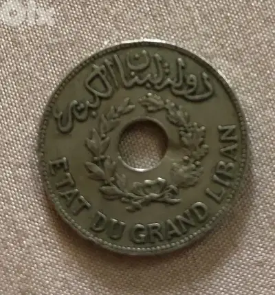1 p Lebanon coin 1936