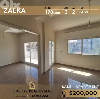 Apartment for sale in Zalka KA69 شقة للبيع في الزلقا