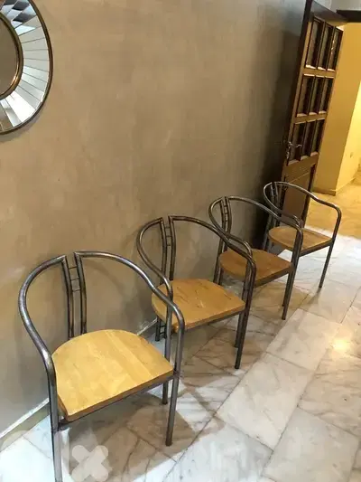 vintage German steel chairs. 180$