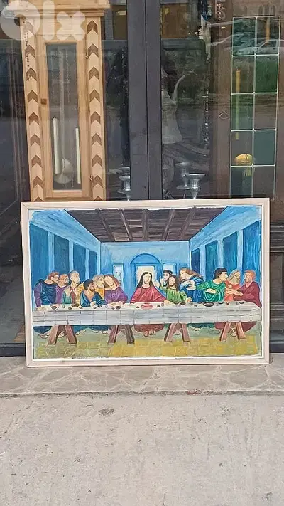 لوحة العشاء السرّي، رسم زيتي اوروبية