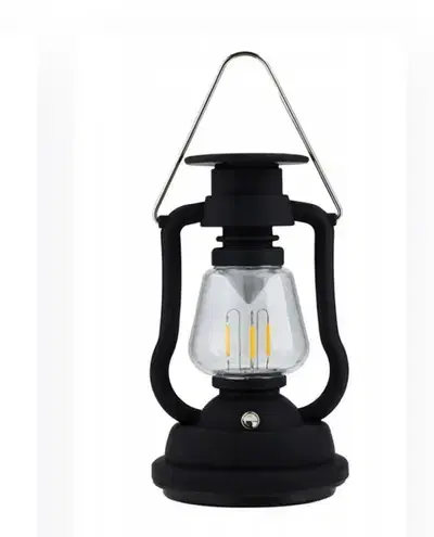 Beautiful outdoor crank solar lamp and extra charging method