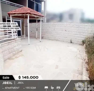 195 SQM Apartment with terrace for SALE in Halat-Jbeil !
