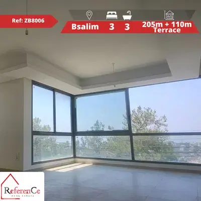 Apartment with terrace in Bsalim شقة مع تراس في بصاليم
