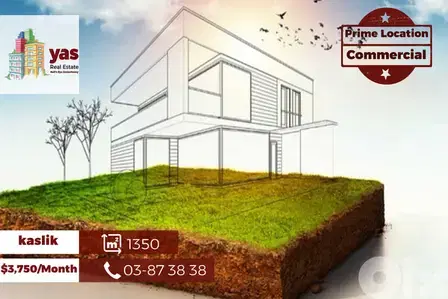Kaslik 1350m2 | Commercial | Coeff 50/27 | Prime Location | EH