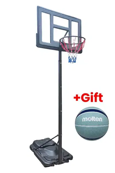 145$ movable basketball hoop (Free Molten basketball) board 110x75cm