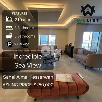 Apartment for sale in Sahel Alma - Jounieh شقة للبيع في ساحل علما