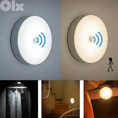 Motion Sensor Light LED, USB Rechargeable, Compact Adhesive Lamp