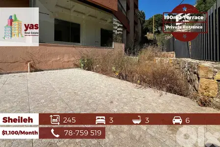 Sheileh 245m2 | 190m2 Terrace | Private Entrance | Brand New | KS/JA