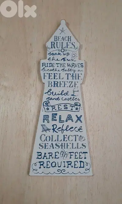 Beach Rules Wall Decoraton