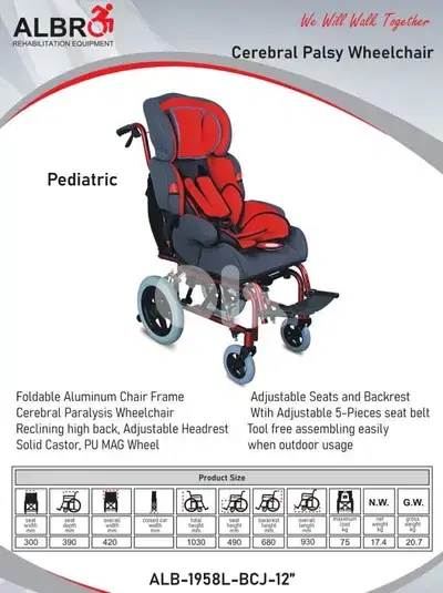 Cerebral palsy pediatric wheelchair