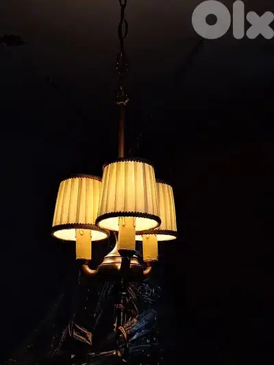 Entrance 3 lamps bronze chandelier