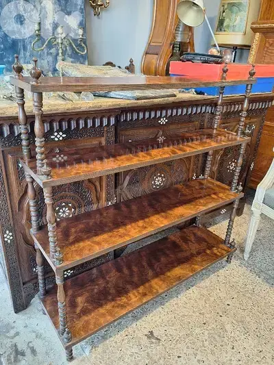 antique english shelves stand