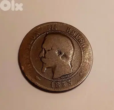 1853 France Napoleon III 10 Centimes bronze