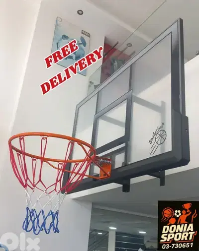 120$ hoop basketball mounted (120cmx80cm)