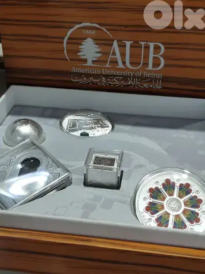 aub 999 silver,5 items pur silver,150 years university foundation,2016