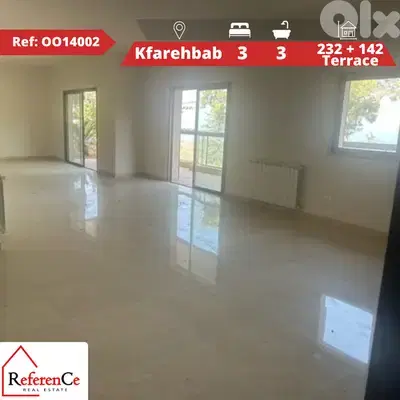 Apartment with terrace in Kfarhbab شقة مع تراس في كفرحباب