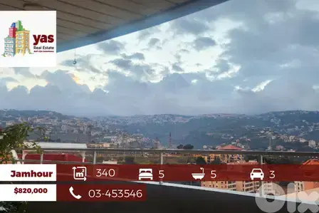Jamhour 340m2 | Terrace 16m2 |Pool | Prime Location | View | PA |