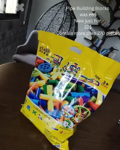 toy building with pipes