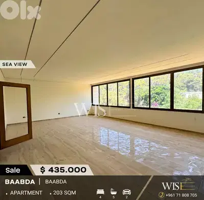 203 SQM Apartment for SALE – Baabda!