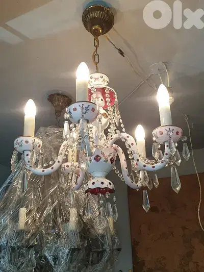 original czech opaline crystal chandelier