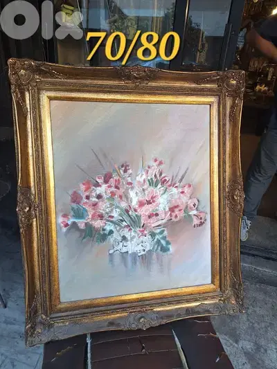 لوحة مميزة رسم رائع جدا مع كادر خشب سعر لقطة