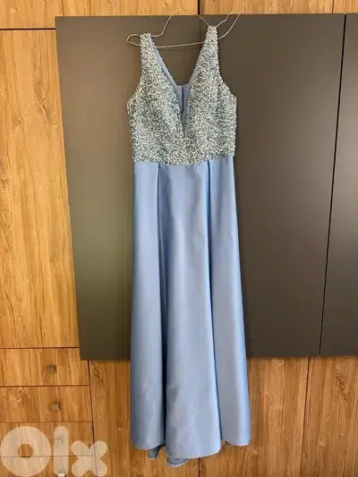 Long Dress - Blue فستان أزرق طويل -عرس