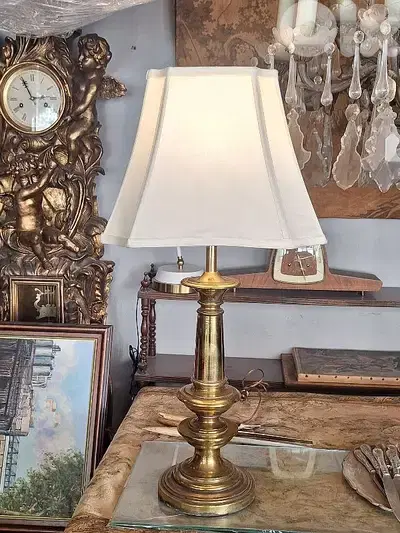large english brass lamp