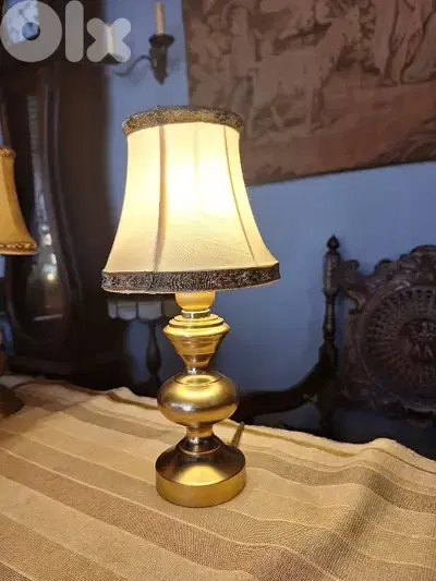 small brass lamp