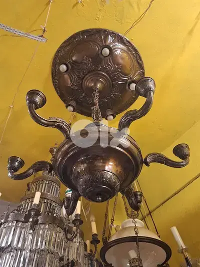 large bronze chandelier