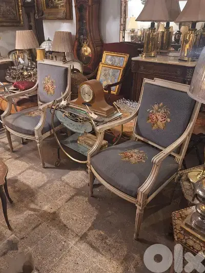 handmade aubisson 2 chairs