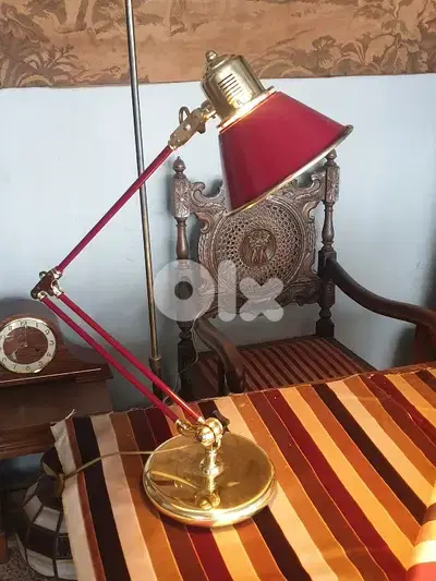 english antique brass desk lamp