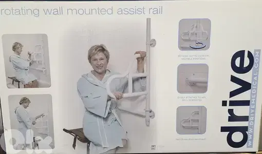 Rotating wall mounted assist bar -drive