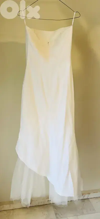 White Event Dress (Wedding, Prom. . ) | فستان أبيض طويل وأنيق للمناسبات