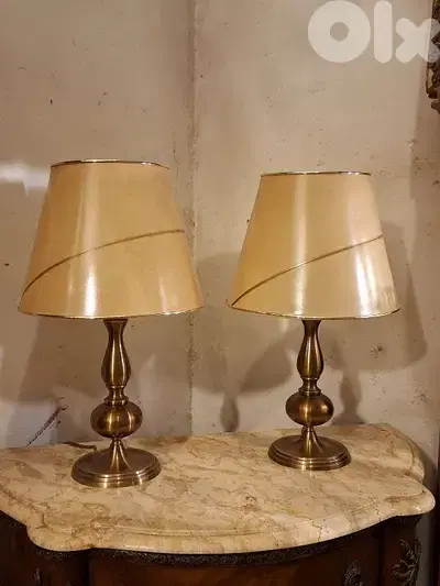 pair of bronze lamps