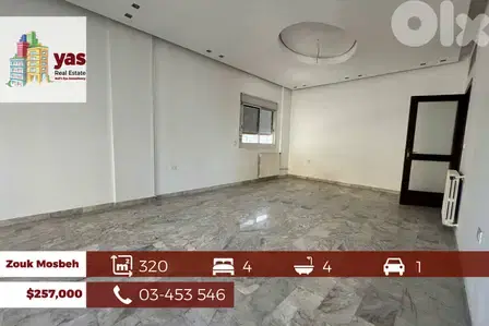 Zouk Mosbeh 320m2 | Generous dimensions | Calm Area | EL/CH