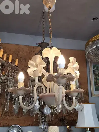 murano flower shaped small chandelier