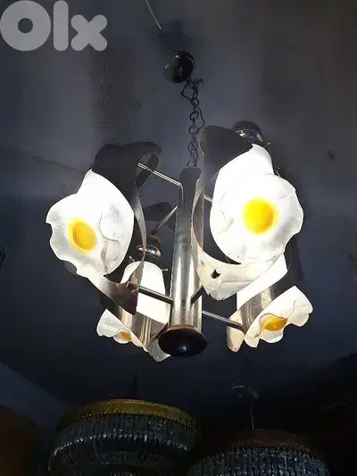 italian murano 1970s chandelier by Mazzega