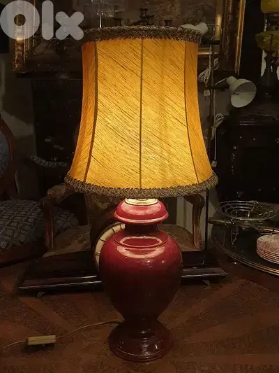 porcelain signed lamp