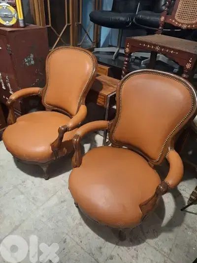 arm chairs Louis Phillip leather original