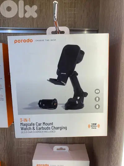 Porodo magsafe car mount PD-3IN1CMT