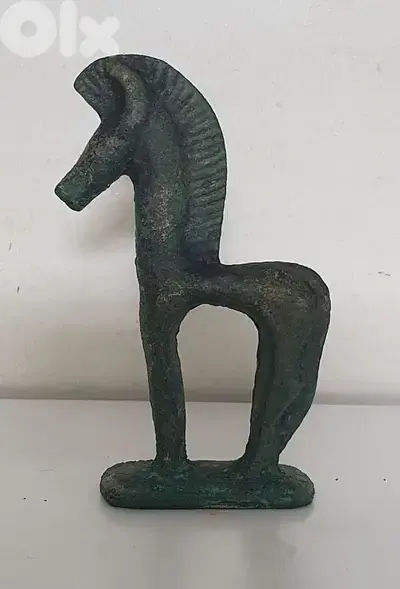 antique bronze greek art horse