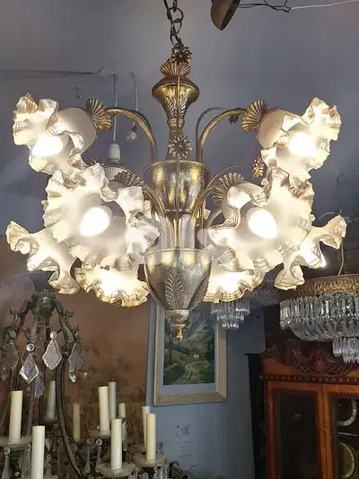 flower shaped lamps brass chandelier