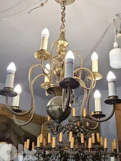 flemish english brass chandelier