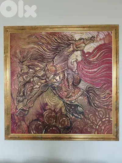 hrair,oil on canvas,110x110cm,one of his best work,oil on canvas