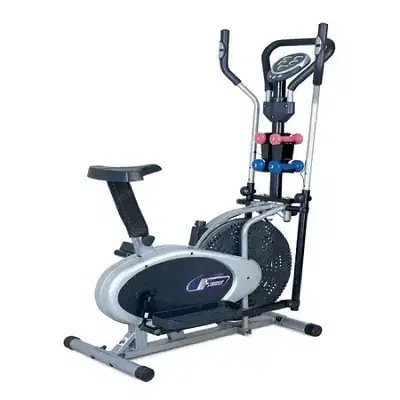 elliptical bike like new with dumbells and twister