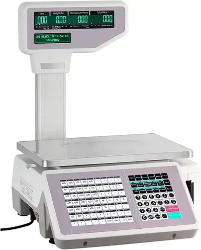 SUPERMARKET BARCODE WEIGHING POS SYSTEM CASH REGISTER SCALE ميزان