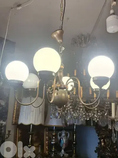opaline bronze flemish chandelier