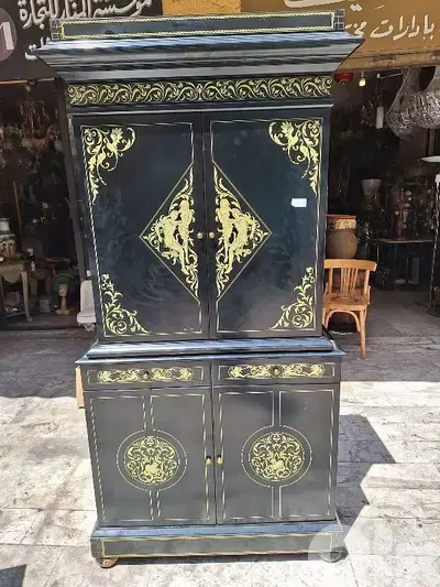 french vintage cupboard bar original with bone inlay