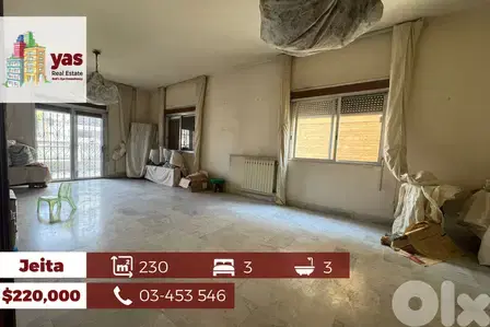 Jeita 230m2 | Well Maintained | Mountain View | Prime Area | EL |